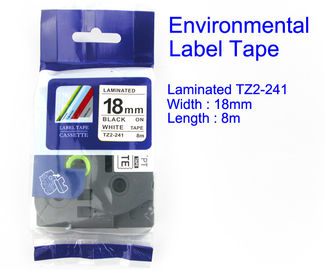 Noir stratifié de bande de label et de ruban sur le matériel TZ2-241 environnemental blanc