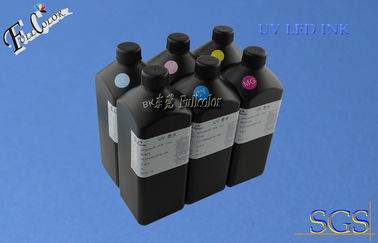 Magenta, jaune, cyan, noir, blanc, vernis LED UV traitant l'encre pour l'imprimante UV de tête d'imprimante d'Epson