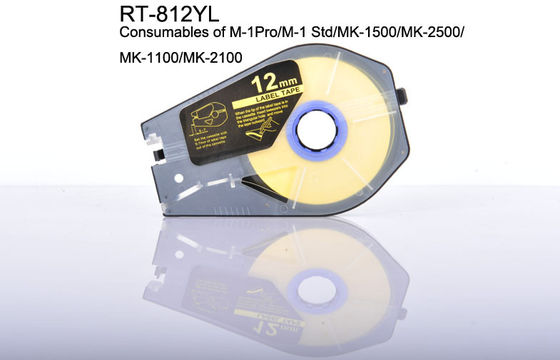 blanc de cartouche de label d'inscription de fil de 12mm pour l'équipement électronique d'inscription