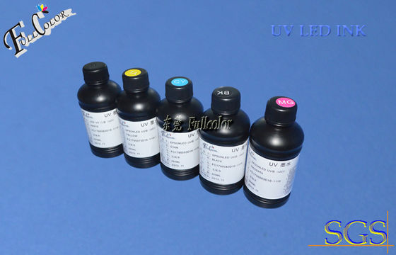 L'encre durcissable menée UV pour le jet d'encre large de format d'Epson Pro4800/encre d'imprimerie à plat, 8 colorent l'encre de lumière UV