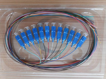 tresses optiques lâches colorés de fibre du tube 12core avec le connecteur de SC/UPC, 1.5meter utilisation dans ODF, moudule, cassette, coffret