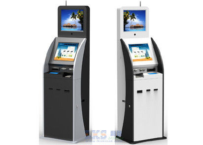 Affichage en acier de kiosque de Digital laminé à froid 17 par pouces avec des modules de question de carte de scanner d'identification