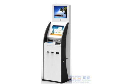 Affichage en acier de kiosque de Digital laminé à froid 17 par pouces avec des modules de question de carte de scanner d'identification