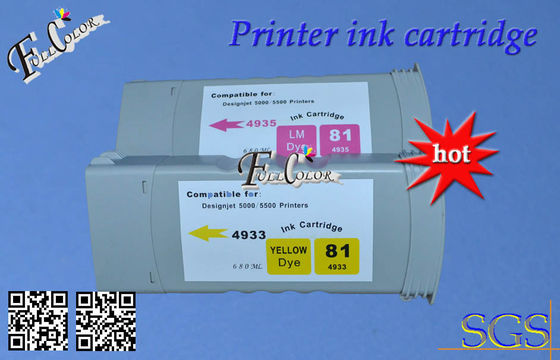 Encre d'imprimerie C4930A HP 81 de Copatible cartouche à l'encre noire de 680 ml pour l'imprimante de Desiginjet HP5000 HP5500 D5800