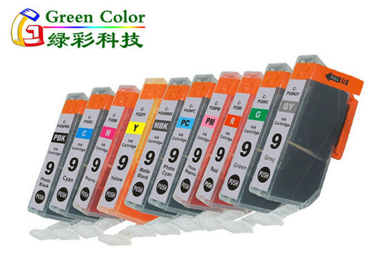 Les cartouches d'encre d'imprimerie PGI9 compatibles pour Canon pro9500, installent la puce stable