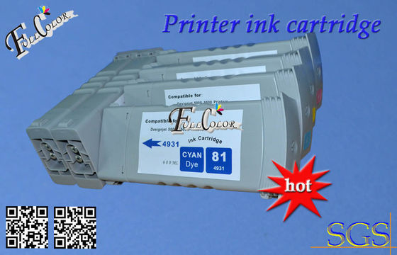 Cartouche d'encre de impression rapide de colorant de HP 81 BK C M Y 680ml pour l'imprimante de HP Desiginjet D5800 d'utilisation