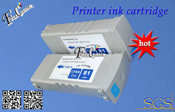 Cartouche d'encre de impression rapide de colorant de HP 81 BK C M Y 680ml pour l'imprimante de HP Desiginjet D5800 d'utilisation