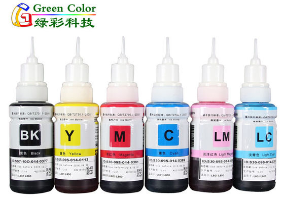 Teignez l'encre basée en encres d'imprimerie pour des séries de couleur d'Epson L800 6 avec l'emballage de boîte