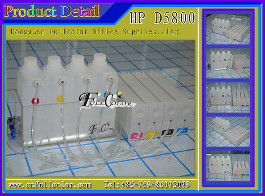 Système compatible de distribution BK C M Y 1000ML de CISS de grand format de HP81 HP Designjet D5800 par couleur