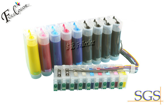 La pleine encre de colorant a rempli Epson T1571 - les couleurs continues 200ml du circuit d'alimentation d'encre de CISS T1579 9 chaque couleur