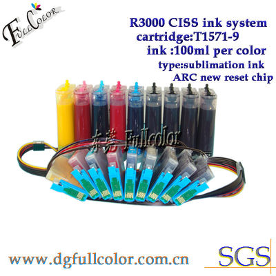 La pleine encre de colorant a rempli Epson T1571 - les couleurs continues 200ml du circuit d'alimentation d'encre de CISS T1579 9 chaque couleur