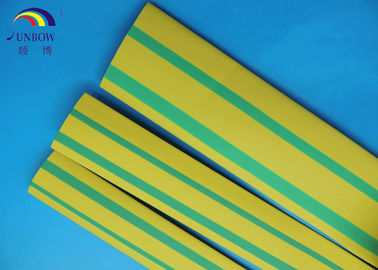 tube électrique de rétrécissement de la chaleur du tube PE/PVC d'isolation vert/couleur de jaune double