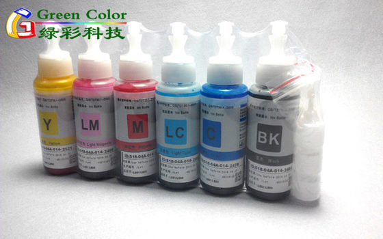 l'encre de colorant de canon de 200ml 500ml pour l'epson L100/L101 avec la couleur jaune noire n'obstruent jamais