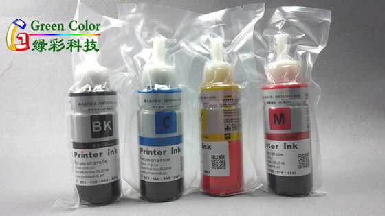 l'encre de colorant de canon de 200ml 500ml pour l'epson L100/L101 avec la couleur jaune noire n'obstruent jamais